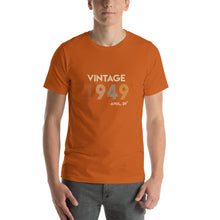 Load image into Gallery viewer, Vintage 1949, April 29th Unisex T-Shirt