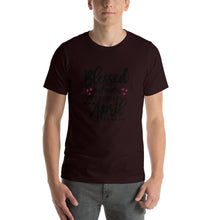 Load image into Gallery viewer, Blessed woman are born in April Unisex T-Shirt
